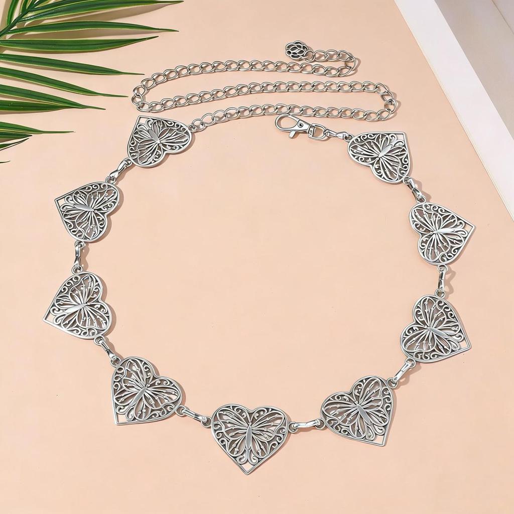 Bohemian Retro Metal Waist Chain for Women - Ethnic Style Body Jewelry