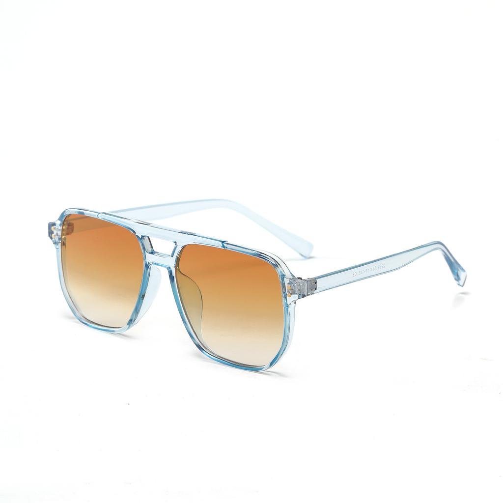 Glasses 2259 Square Double Beam Black Sunglasses Women'S Trendy Hong Kong Style Sunglasses