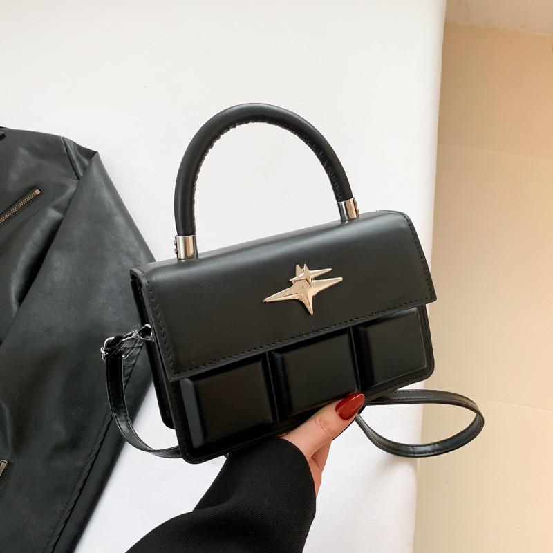 Trendy Fashionable Casual Handbag For Women Stylish Square Crossbody Bag With Soft Pu Material чёрный