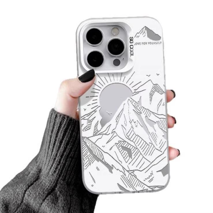 Golden Sunlight Apple Phone Case for iPhone 17, 13 Pro, 11, 16E, Silver, 12 XR, 7, 15 Plus, 8