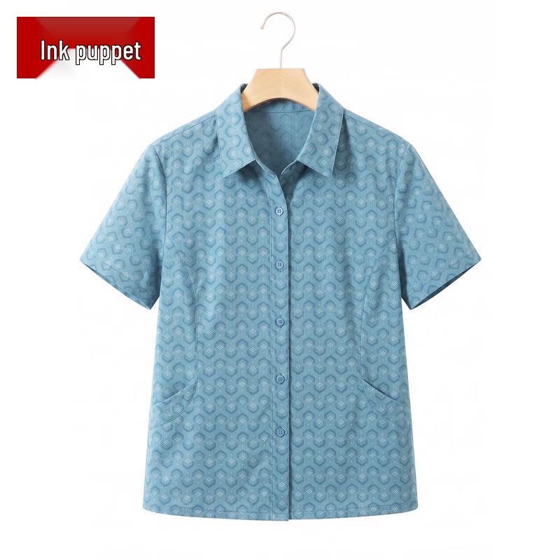 Women s Short Sleeve Cotton Shirt 3XL