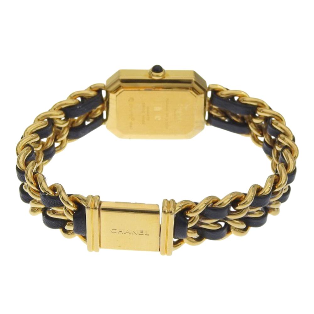 CHANEL Premiere L Watches H0001 blackDial Plated Gold/leather Quartz Analog display Women Used