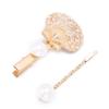 Women Faux Pearl Shell Shaped Hair Clip Metal Girls Exquisite Decorative Hairpin Gift