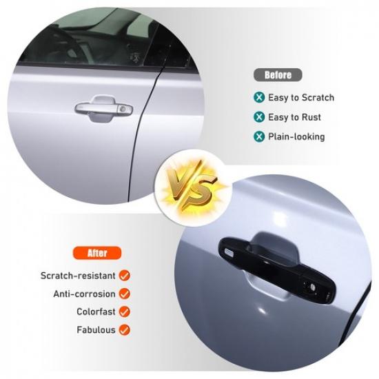 ABS Glossy Black Exterior Door Handle Cover Trim Kit for Subaru Crosstrek 23-24