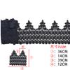 Black And White Milk Silk Embroidery Hollow Barcode Back Collar Sewing Collar Lace Decorative Clothing Curtain Skirt Accessories