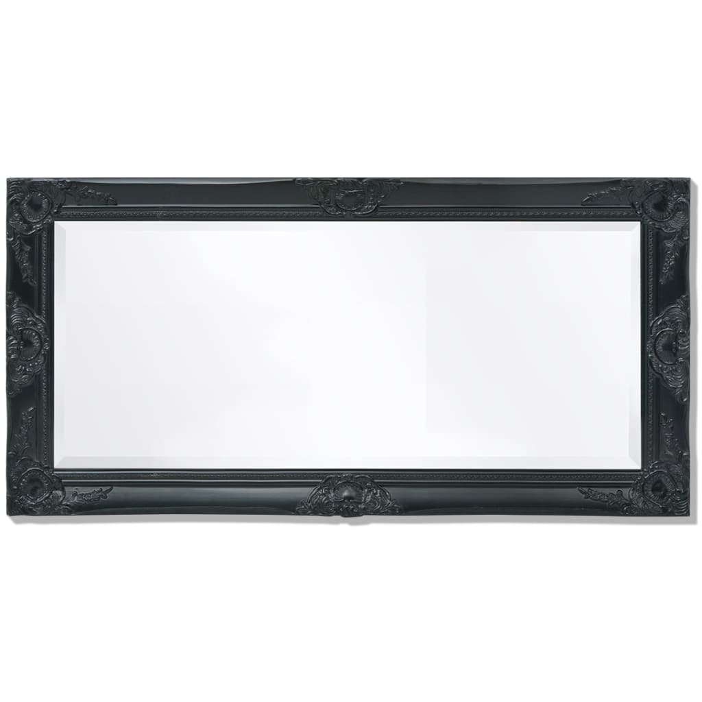 Vidaxl Lustro Ścienne W Stylu Barokowym 100X50 Cm, Czarne