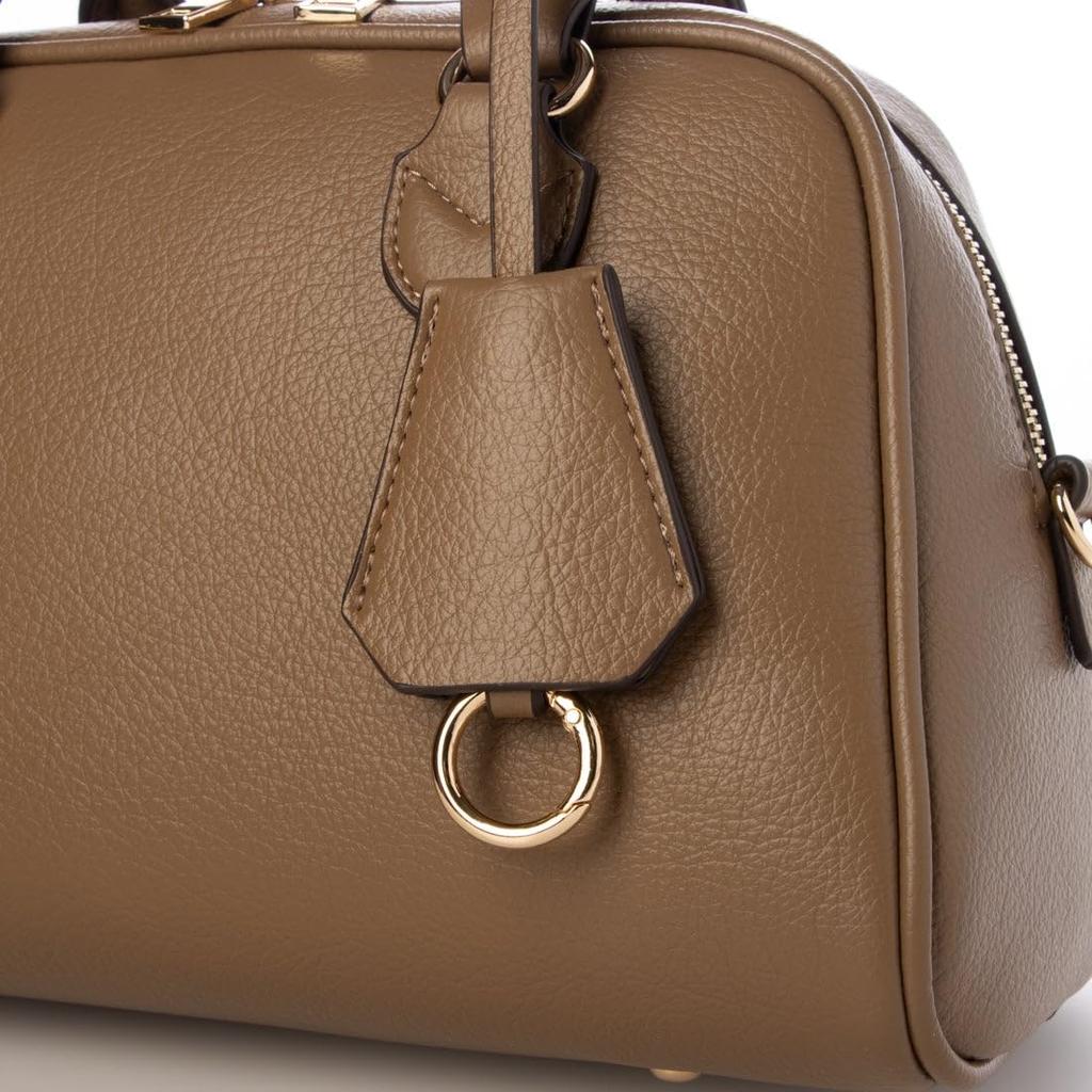 2-Wege Boston-Tasche aus genarbtem Kunstleder