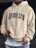 Hot-selling new men's autumn and winter fashion letter print comfortable and soft hoodie for outdoor urban sports and leisure.