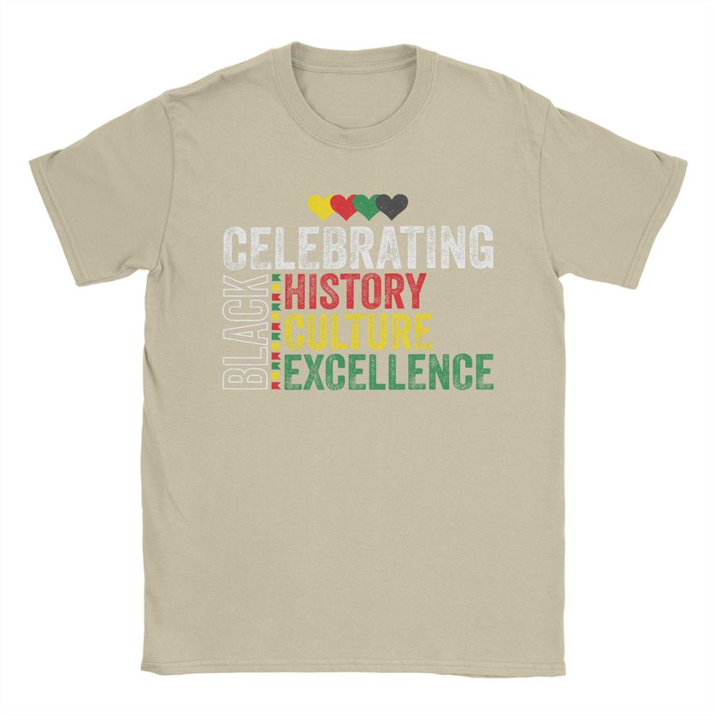 Celebrating Black History Month Afro African TShirt Summer Trendy Cool TShirts Couple 100 Cotton Short Sleeve Vintage Tops