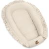 Baby Bed Reducer with Ruffles Baby Cocoon Baby Nest Infants Cushion 100% Cotton for Bed for Newborn Baby Nest Beige