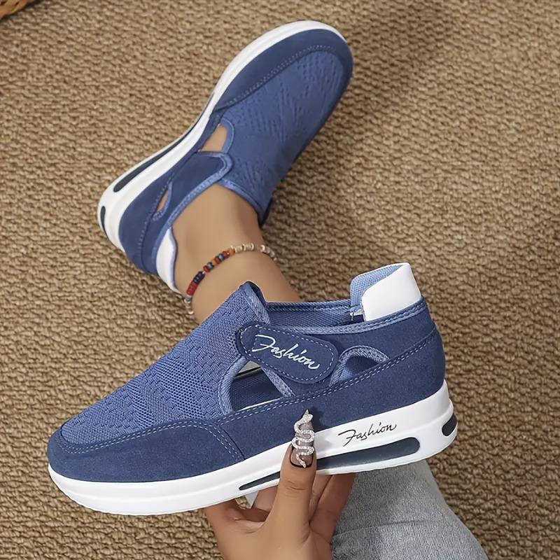 Women's Breathable Thick-Sole Sneakers with Closure - Anti-Slip Rubber Sole, Low-Top Sporty Casual Shoes for Petite Women Ladies Sneakers,