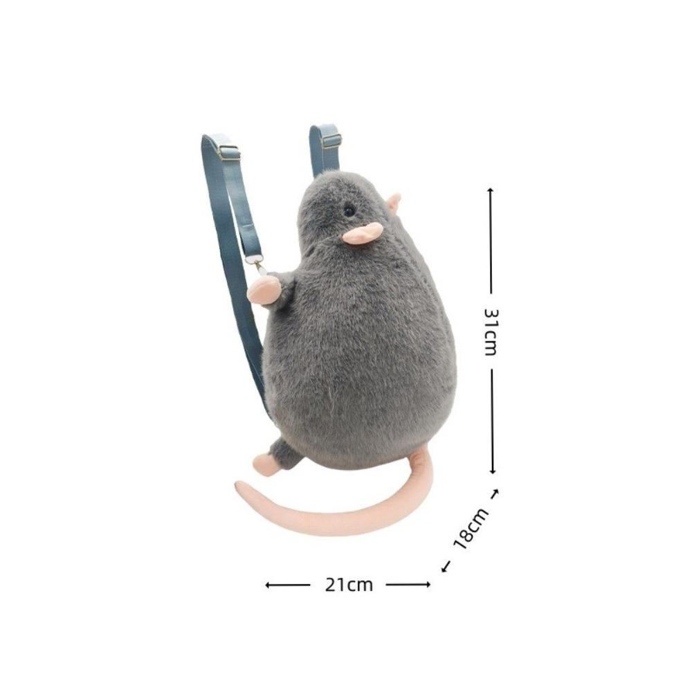 

Новый мультяшный рюкзак «Цветочная ветка и крыса», мягкая игрушка-крыса, фигурка милого животного, плюшевая игрушка