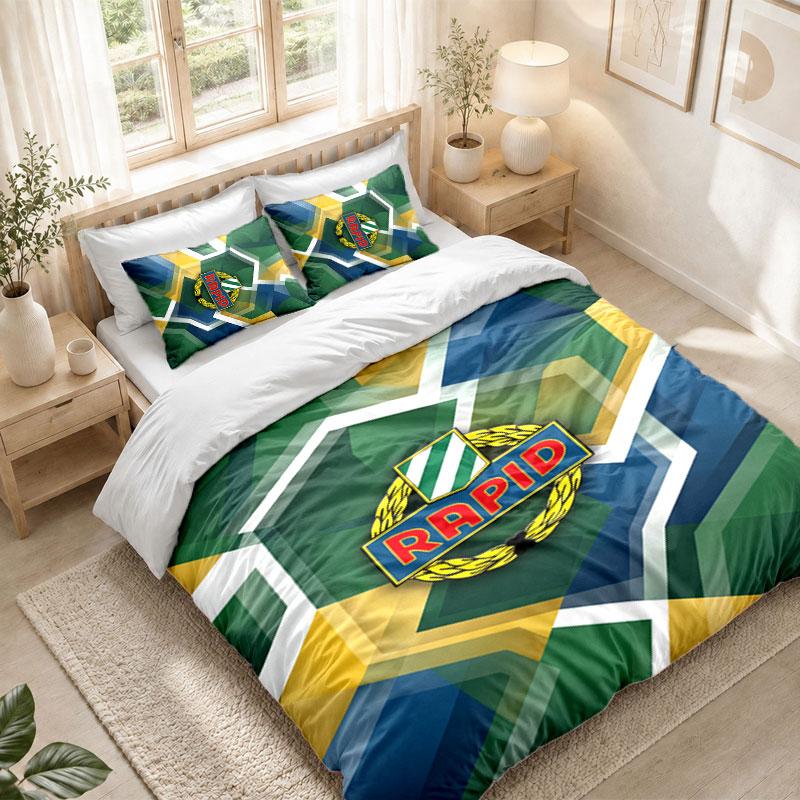 Bedding Set 1 Duvet Cover 2 Pillowcases Rapid Wien FC Print Bedroom Home Decoration