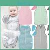 Saco de Dormir Aconchegante de Algodão Puro para Bebê com Mangas Removíveis Manta Swaddle para Recém-Nascido