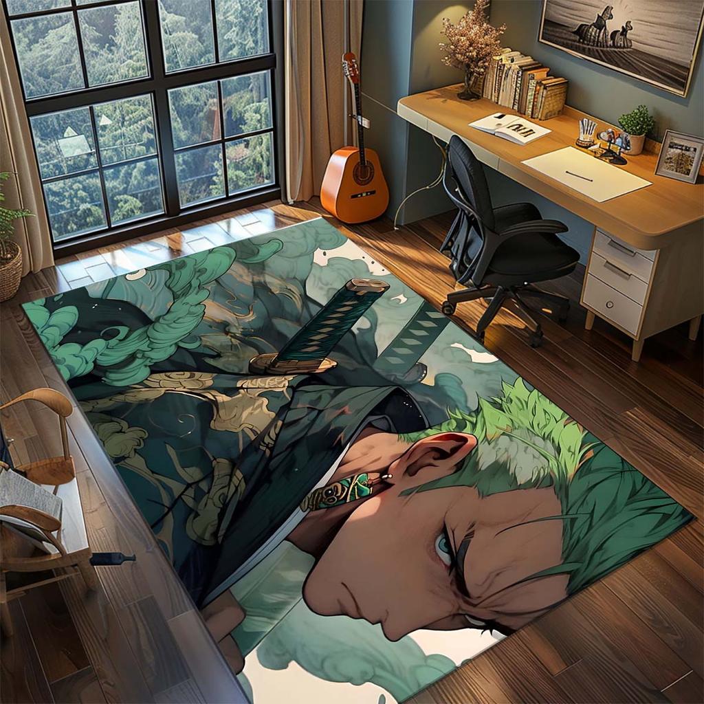 One Piece Anime Rug Carpet Large Area Rug Non Slip Washable Floor Mat Gamer Room Bedroom Home Decor -QJY