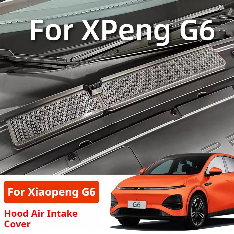 Fit For XPeng G6 2023-2025 Car Water Guide Groove Protector Air Conditioning Air Intake Insect Screen Grille Modification