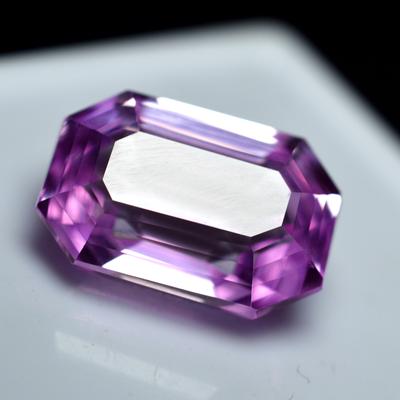 Natural Pink Sapphire 14.6ct Emerald Cut Certified Loose Gemstone