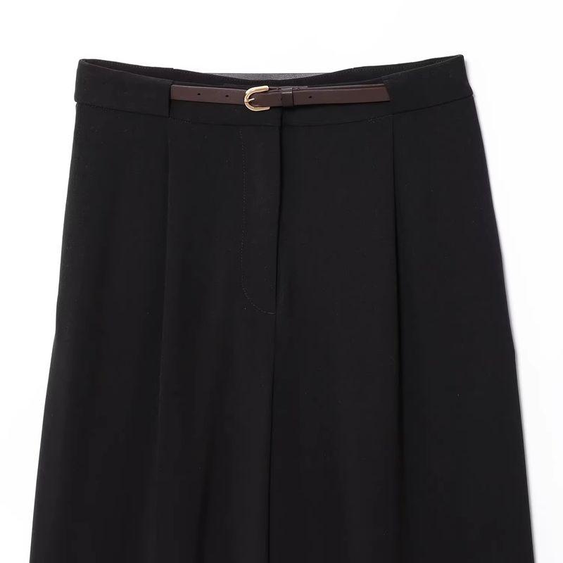 Araltay New Arrival Fashion Style Women's Clothing Fashion All-Match Casual Minimalist Belt Ruched Accessories Suit Pants 1293731