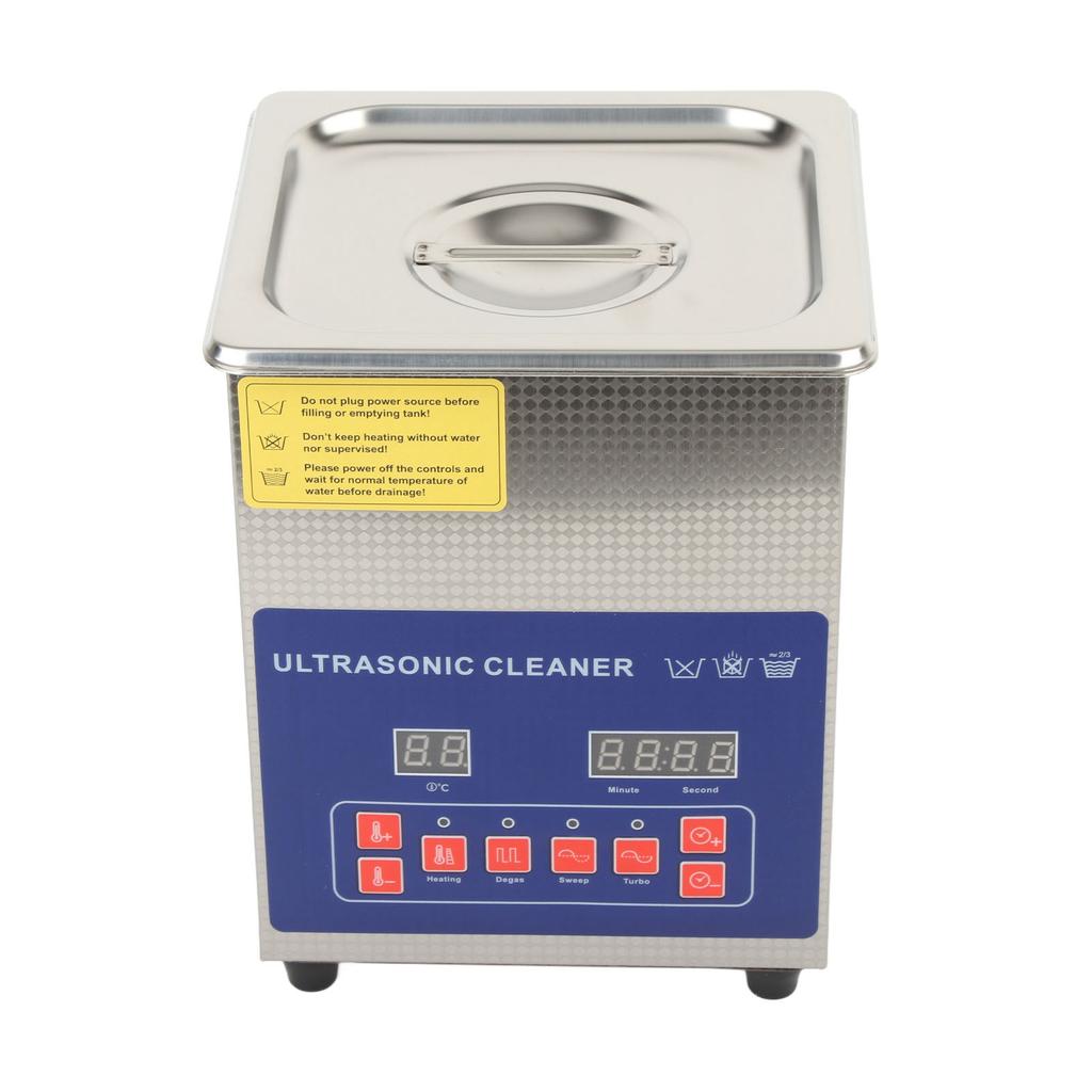 Ultrasonic Cleaner 2L Dual Frequency 40KHz 28KHz Cleaning Machine with Heating Timing MH‑010G
