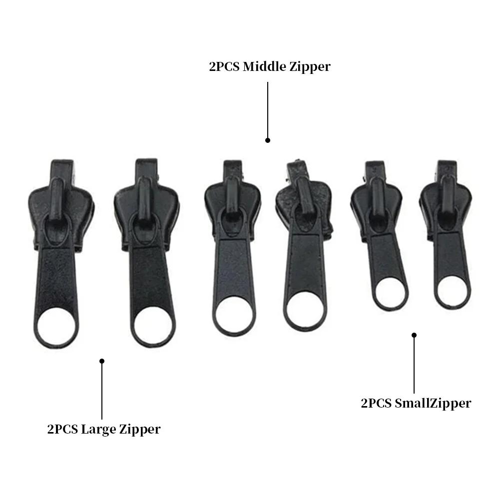 6/12/24pcs Instant Zipper Repair Kit, Universal Design, Multiple Sizes, Easy Clothing Fix, Portable For Quick Fixes