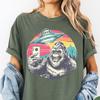 Retro Bigfoot UFO Selfie T-Shirt - Comfort Colors® Graphic Tee - Unisex Sasquatch Shirt