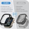 Metal+PC Case For Apple Watch Ultra 2 3 49mm 10 11 46mm 42mm Waterproof HD Tempered Glass Bumper Cover iWatch Screen Protector