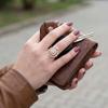 Rotating Design Rotating Ring Female Ring Anxiety Knuckle Jewelry Zircon Ring  Anti Anxiety