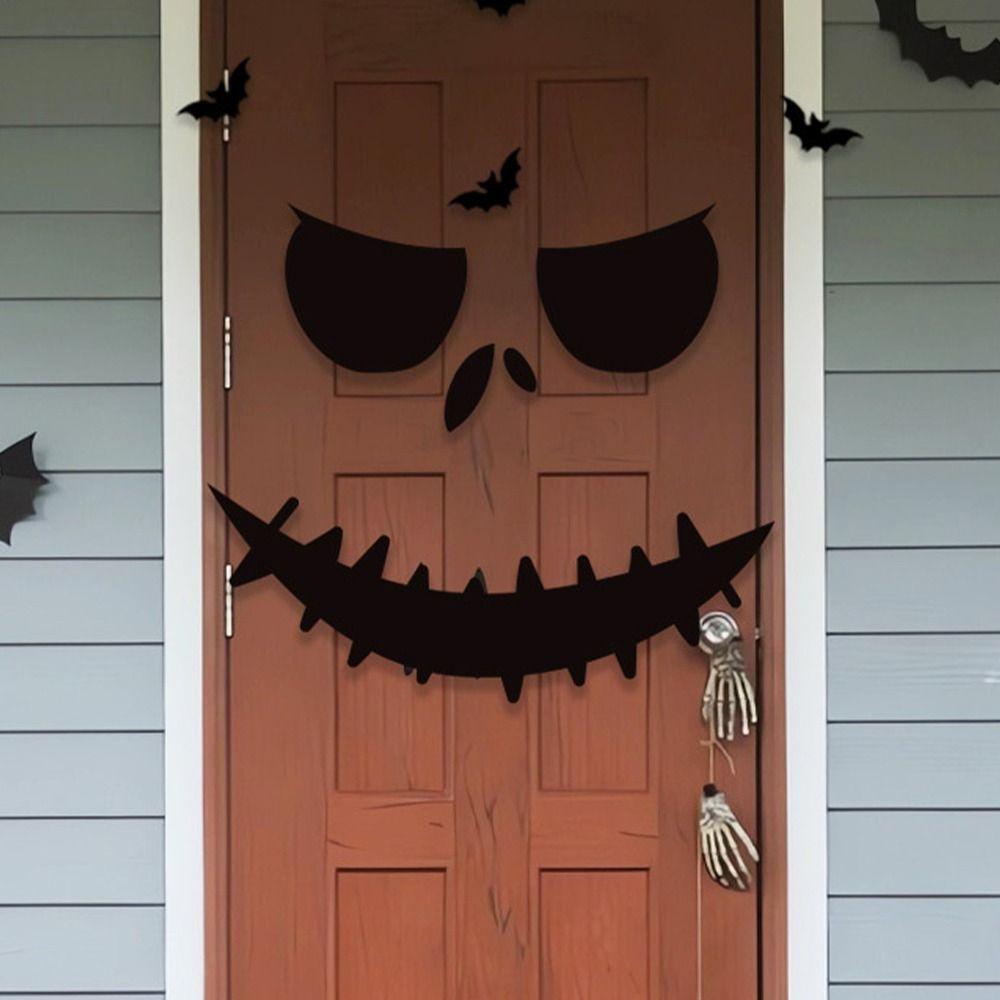 Demons Halloween Skull Felt Stickers Skull Pumpkin Halloween Wallpaper Decal  Home Decoration