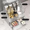 Glacier Pattern Makeup Organizer with Dustproof Drawers