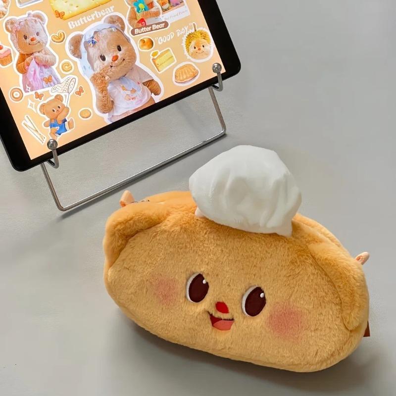 Yellow Bear Plush Messenger Bag, New Cute Change Bag, Cosmetic Storage Bag, Student Pencil Bag.