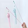 Funny Cat Stick Bouncy Rod Bell Bait Toy Plush Longtail Mouse Stripe Pet Supplies