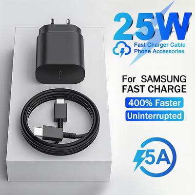 PD 25W Γρήγορος Φορτιστής USB C Για Samsung Galaxy S24 S22 S23 Ultra Plus Φορτιστής Κινητού Τύπου USB C S21 S20 fe A54 5G Καλώδιο Γρήγορης Φόρτισης