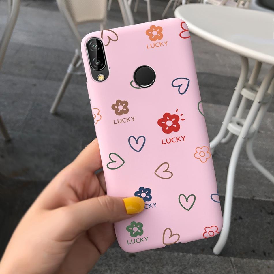 For Huawei P20 Lite Case Nova 3e ANE-LX1 ANE-LX2 Cute Cartoon Candy Color Silicone Phone Cases For Huawei P20lite Soft TPU Cover