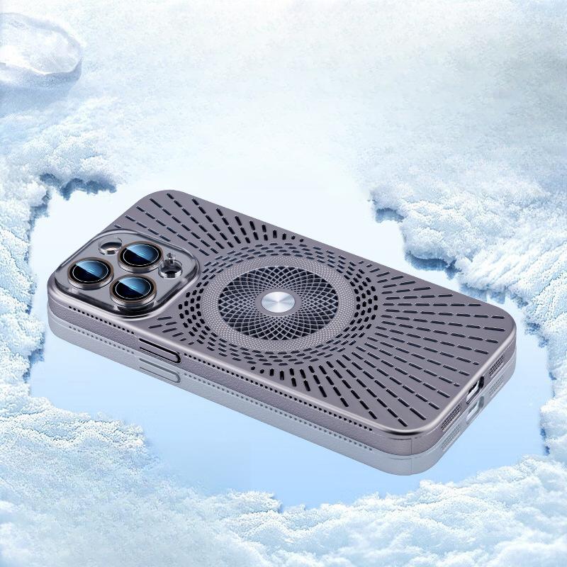 Gäller Apple 16proMax Berlin Magnetisk Sug Telefonfodral IPhone 15 Andningsbart Hål Värmeavledning 14 Fallskyddsfodral