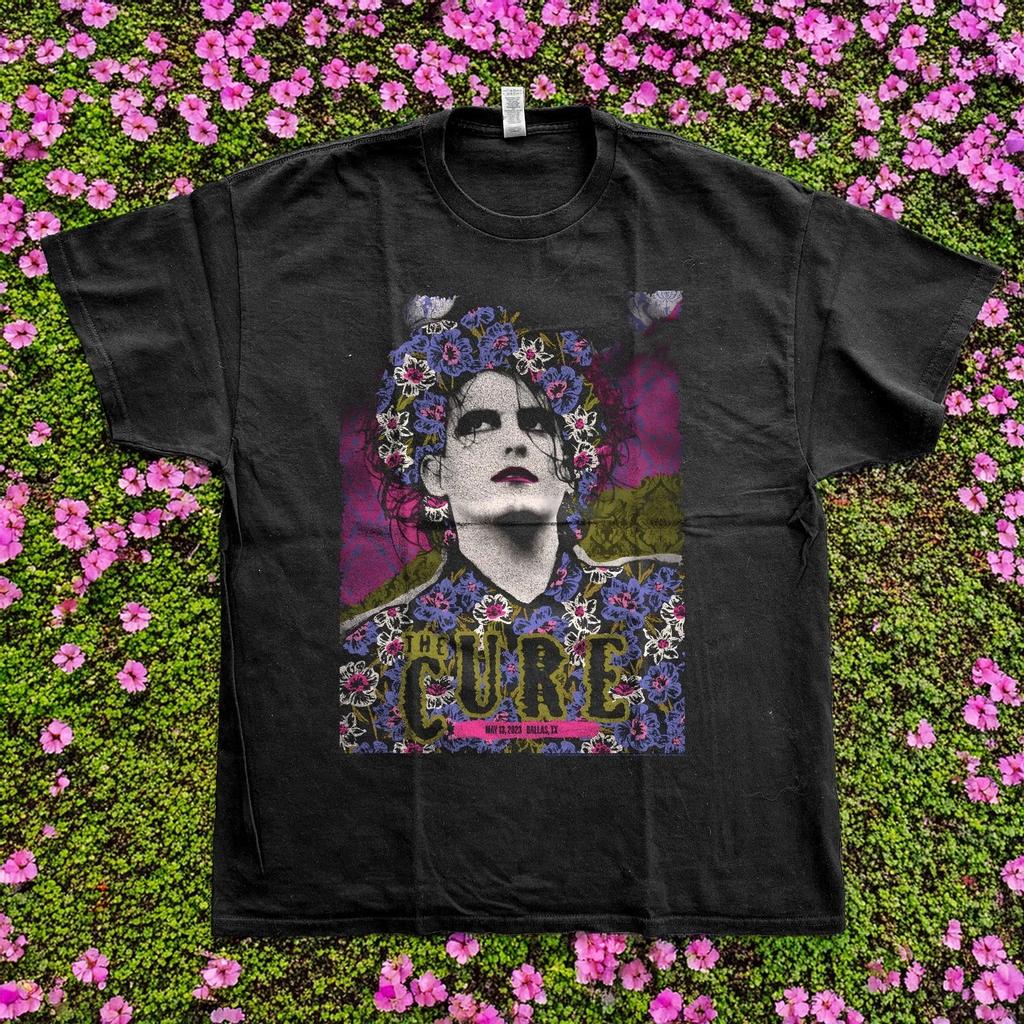 The Cure Dallas Poster Boyfriend Basic Style Unisex T-Shirt Size S-