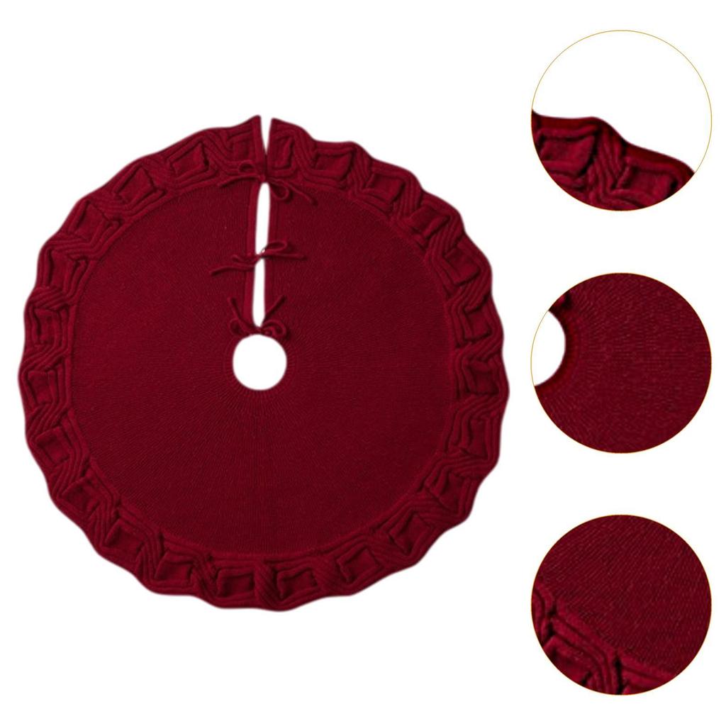 Christmas Tree Skirt Round Ornament Decorative Xmas Tree Skirt Christmas Decoration for Home Bedroom Hotel Holiday Party