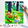 Disney Oil Painting Snow White Dwarfs Forest Scene Art Handmade Diy Painting Home Decoration Gift