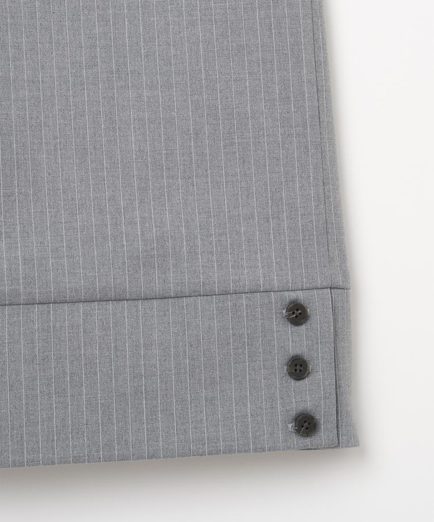 MILLO WOMEN Striped Button Pants [Gray]