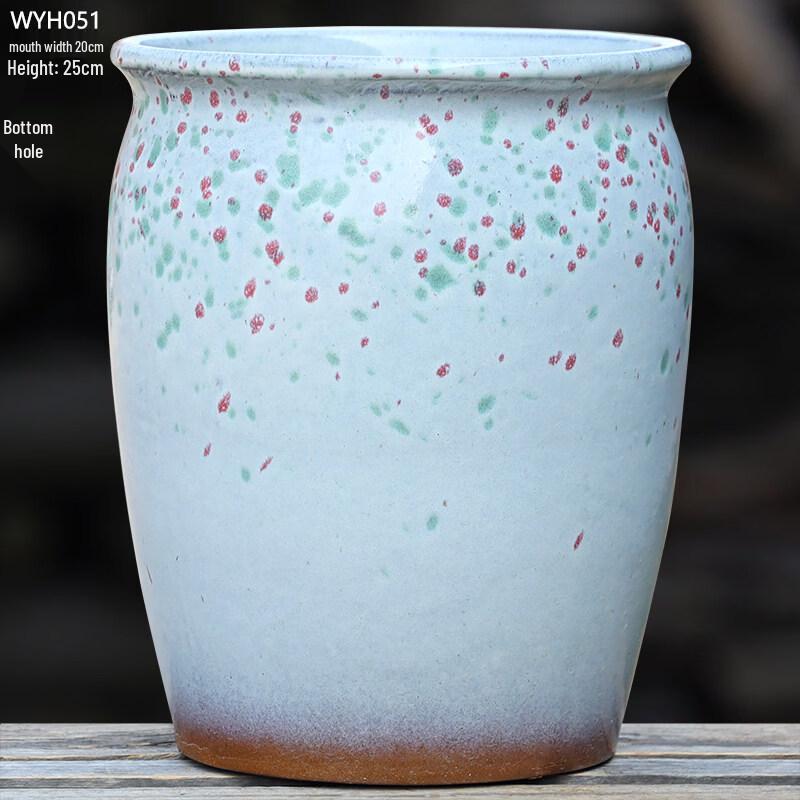 Набор керамических горшков в горошек для суккулентов и бонсай