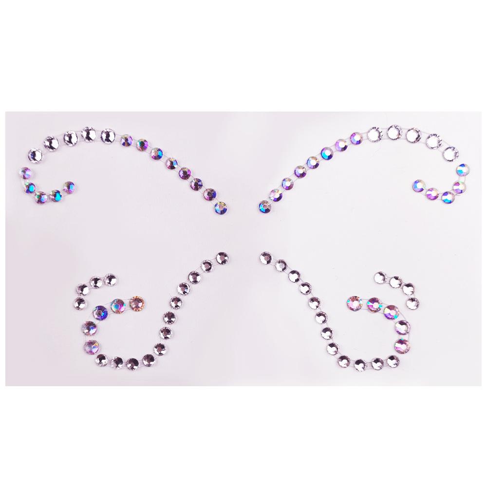 Diamond Crystal Tattoo Sticker Glitter Eyeliner Eyebrow Make Up Face Eyes Diamond Tattoos Rock Rhinestone 3D Eyeliner Stickers