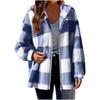 Women's Plaid Zipper Loose Plush Casual Jacket