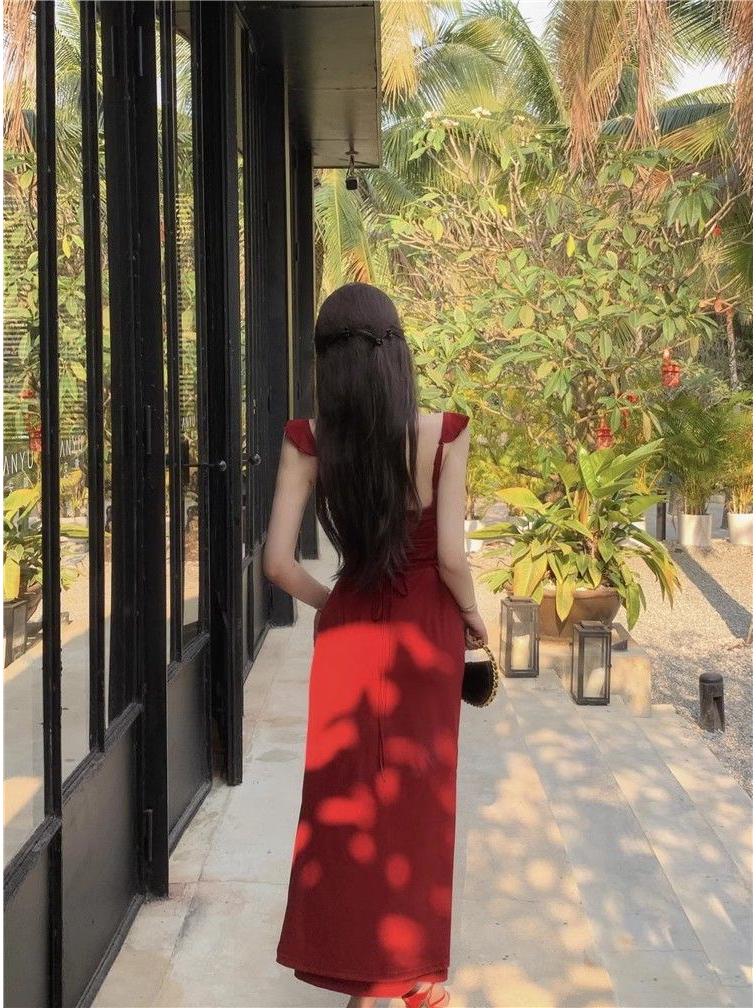 Enchanting White Spaghetti Strap Backless Summer Dress - Fairy-Inspired Beachwear 2026