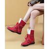 Spring Autumn Shoes Women High Boots Non-slip Retro Style Soft Comfortable Ladies Height Increasing Shoes 5cm