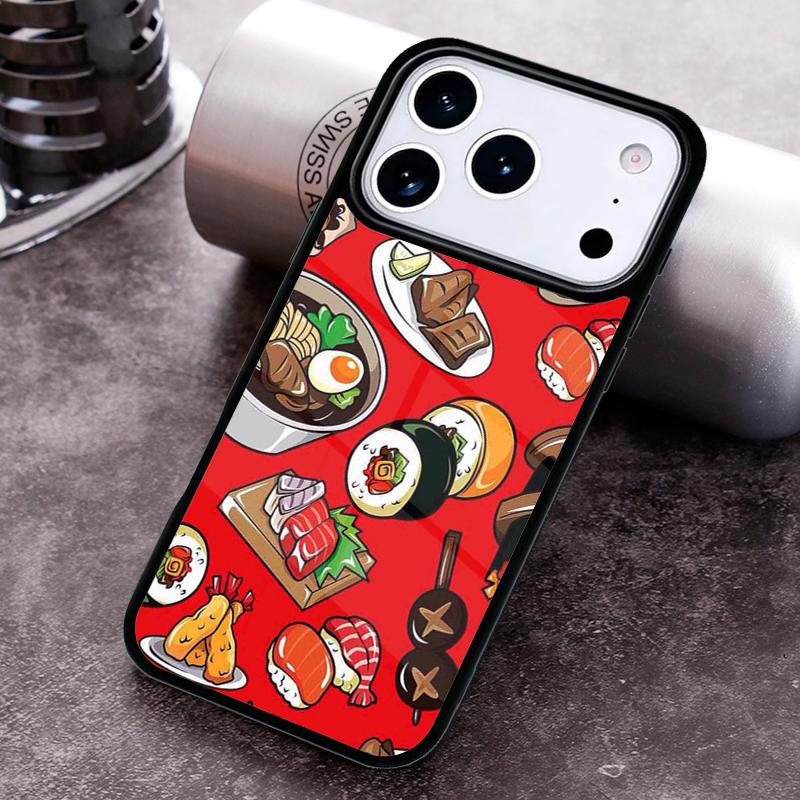 Japanese Food Ramen Phone Case for iPhone 17 16 15 Pro Max Air 14 13 12 11 Plus Shockproof Cover
