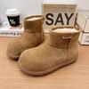 Autumn and Winter New Snow Boots Cotton Thickened Versatile Super Height Increase Comfortable Wear Simple Fashion Solid Color