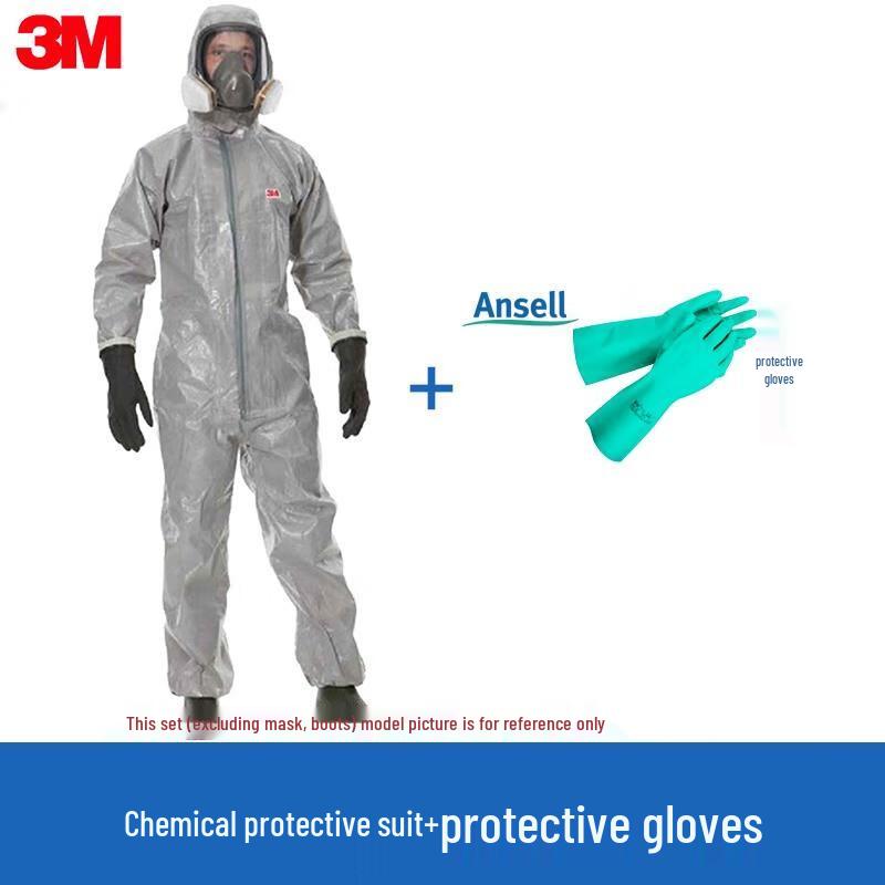 HANDUNYOU Chemical Protective Suit with Gloves