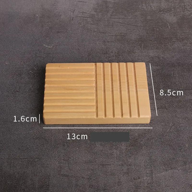 Săpuniere din Lemn Natural cu Drenaj, Suport Farfurie, Suporturi Tip Cutie, Duș, Săpunuri pentru Spălarea Mâinilor, Suport YLE055