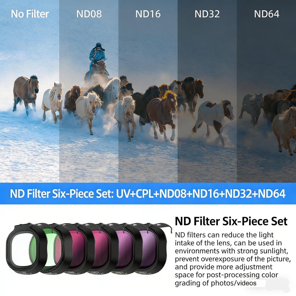 Para DJI NEO 2 Kit de Filtros de Lente ND8 ND16 ND32 ND64 CPL UV Filtros ND Leve Filtro de Câmera Para Acessórios de Drone DJI NEO 2