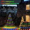 180LED  Starry Light String RGB Dreamcolor Christmas Tree Decorative Light Strip Waterfall Tree Fairy Light 8 Modes Icicle Light