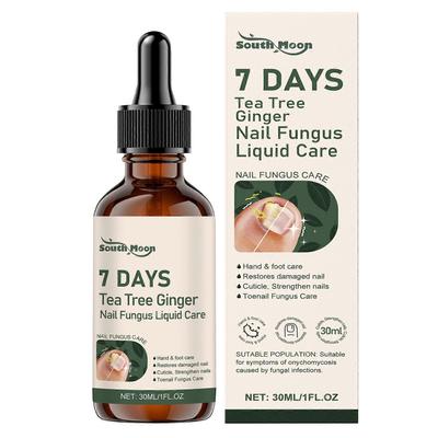 Tratamentos para Fungos nas Unhas de Chá de Melaleuca e Gengibre, Líquido Nutritivo Fortalecedor de Unhas para Crescimento Mais Saudável, para Unhas das Mãos e Pés